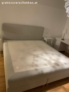 Bett 180/200. Ikea Bett , grau , 180/200