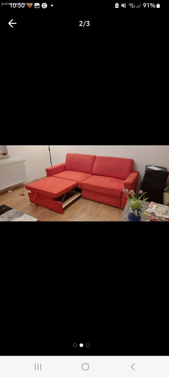 Leiner Sofa zu verschenken, sehr. Verschenke gebrauchtes Sofa mit Auszieh Funktion in Ziersdorf, wegen neu Anschaffung.
Hat Gebrauchsspuren, ist aber noch in einem sehr guten Zustand.
Tierfreier, Nichtraucher Haushalt....

Mindestens 3 Personen nötig zum transportieren. Wir können leider nicht mithelfen....

Abholung 3 Stock ohne Lift, Sofa ist sehr massiv, Lehne muss abmontiert werden damit es durch die Tür passt.