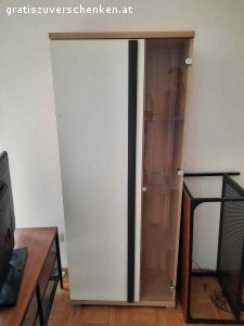 Möbel zu verschenken. Couchtisch, Schreibtisch, Vitrine, Couch, Fernsehtisch und Trennwand zu verschenken